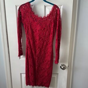 Elegant Red Lace Dress